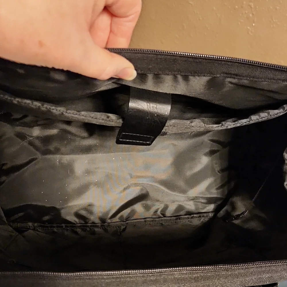 BEIS Black Weekender Two Compartment Duffel Travel Bag